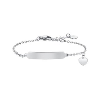 Luca Barra - Bracciale Bambina Acciaio - Cuori - Piastra