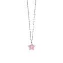 Luca Barra - Collana Bambina Stella - Acciaio - Smalto Rosa