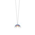 Luca Barra - Collana Bambina Arcobaleno - Acciaio - Smalto Multicolor