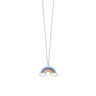 Luca Barra - Collana Bambina Arcobaleno - Acciaio - Smalto Multicolor