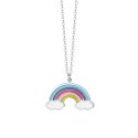 Luca Barra - Collana Bambina Arcobaleno - Acciaio - Smalto Multicolor