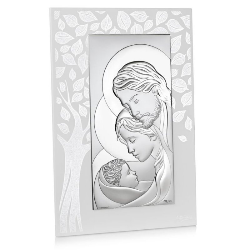 Ottaviani - Icona Verticale Sacra Famiglia - Legno - Bianco