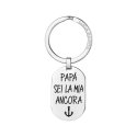 Luca Barra - Portachiavi Uomo - Acciaio - Papà Sei La Mia Ancora