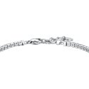 Luca Barra - Bracciale Tennis Uomo - Acciaio - Zirconi Bianchi