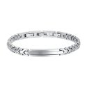 Luca Barra - Bracciale Uomo Acciaio - Piastra Rettangolare