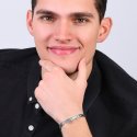Luca Barra - Bracciale Uomo Acciaio - Piastra Rettangolare