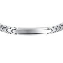 Luca Barra - Bracciale Uomo Acciaio - Piastra Rettangolare