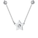 Luca Barra - Collana Donna Stelle - Acciaio - Zirconi Bianchi