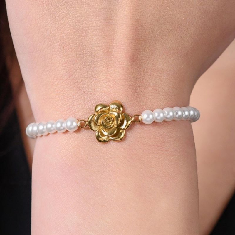 Luca Barra - Bracciale Donna - Acciaio Ip Gold - Perle Rosa