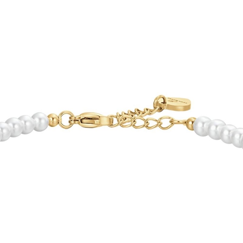 Luca Barra - Bracciale Donna - Acciaio Ip Gold - Perle Rosa