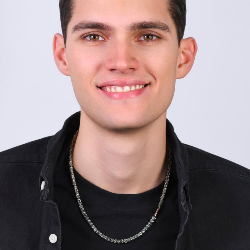 Luca Barra - Collana Uomo Acciaio - Elemento Ip Rose - Moderno