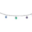 Luca Barra - Cavigliera Donna - Acciaio - Zirconi Multicolor