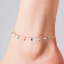 Luca Barra - Cavigliera Donna - Acciaio - Pietre Multicolor
