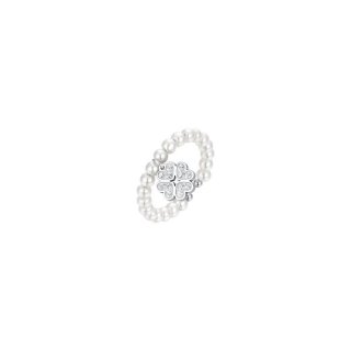 Luca Barra - Anello Donna Acciaio - Perle Sintetiche - Quadrifoglio