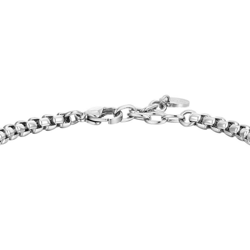 Luca Barra - Bracciale Uomo Acciaio - Elementi Ip Black - Design Moderno