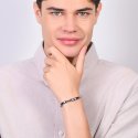 Luca Barra - Bracciale Uomo Acciaio - Ceramica Nera - Zirconi