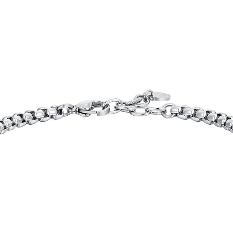 Luca Barra - Bracciale Uomo Acciaio - Ceramica Nera - Zirconi