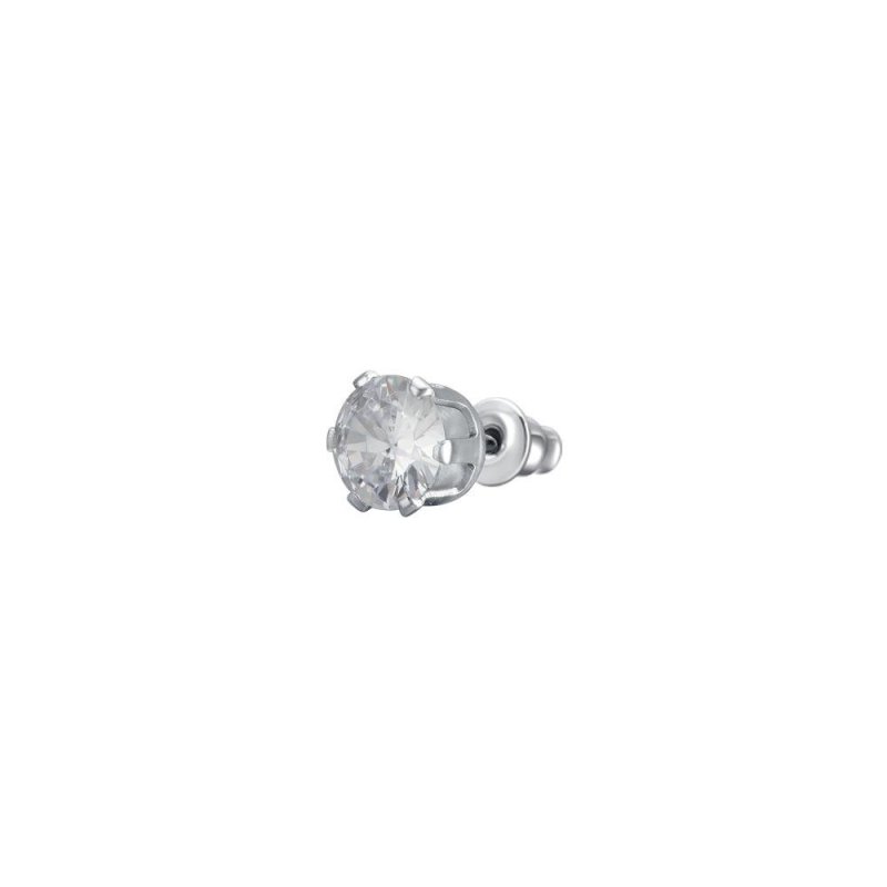 Luca Barra - Mono Orecchino Donna - Acciaio - Zircone Bianco