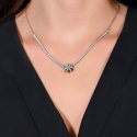 Luca Barra - Collana Tennis Donna - Acciaio - Fiore Girevole