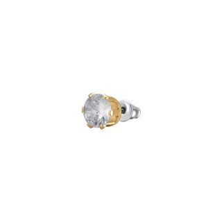 Luca Barra - Mono Orecchino Donna - Acciaio Ip Gold - Zircone Bianco