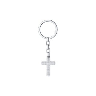 Luca Barra - Portachiavi Uomo Croce - Acciaio Inox - Elegante