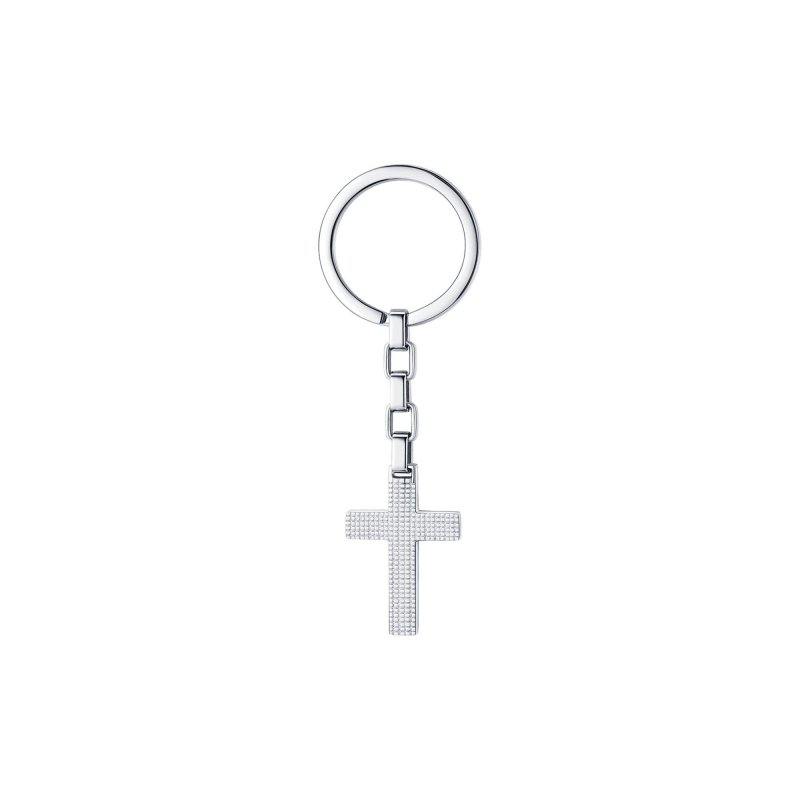 Luca Barra - Portachiavi Uomo Croce - Acciaio Inox - Elegante