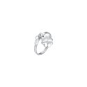 Luca Barra - Anello Donna Acciaio - Quadrifoglio - Zircone Bianco