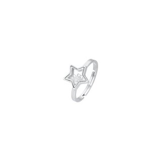 Luca Barra - Anello Donna Stella - Acciaio - Zirconi