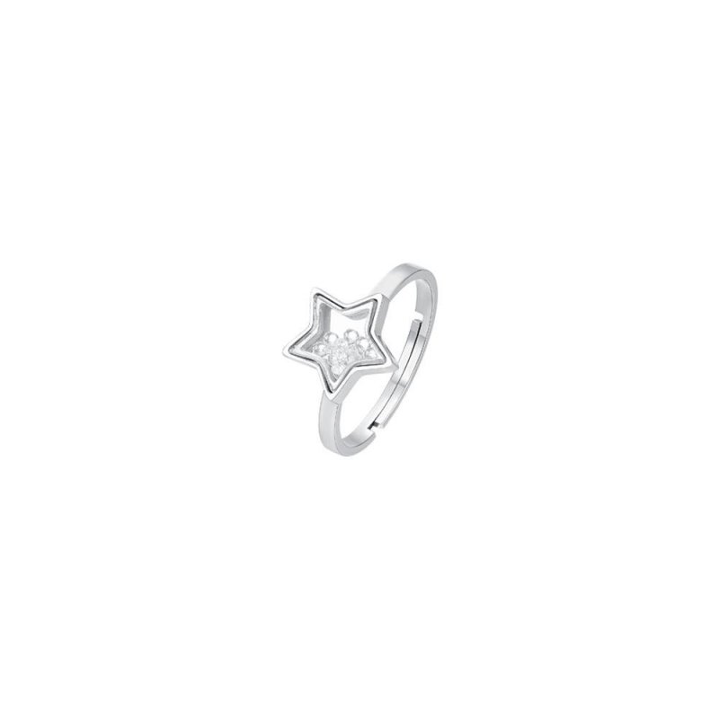 Luca Barra - Anello Donna Stella - Acciaio - Zirconi