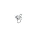 Luca Barra - Anello Donna Acciaio - Cristalli Bianchi - Zircone Bianco