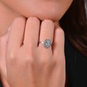 Luca Barra - Anello Donna Acciaio - Cristalli Bianchi - Zircone