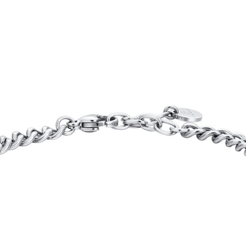 Luca Barra - Bracciale Uomo Acciaio - Piastra Ip Black - Infinito