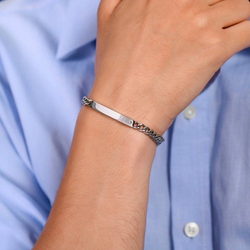 Luca Barra - Bracciale Uomo Infinito - Acciaio - Elegante