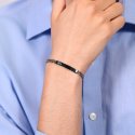 Luca Barra - Bracciale Uomo Acciaio - Piastra Ip Black - Croce