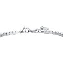 Luca Barra - Bracciale Tennis Uomo - Acciaio - Zirconi Bianchi