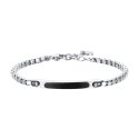 Luca Barra - Bracciale Uomo Acciaio - Piastra Ip Black