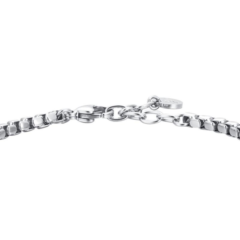 Luca Barra - Bracciale Uomo Acciaio - Piastra Ip Black