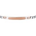 Luca Barra - Bracciale Uomo Acciaio - Piastra Ip Rose - Eleganza