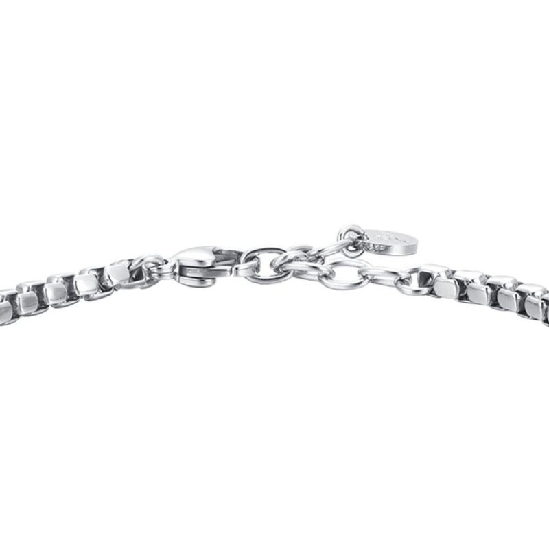Luca Barra - Bracciale Uomo Acciaio - Piastra Ip Rose - Eleganza