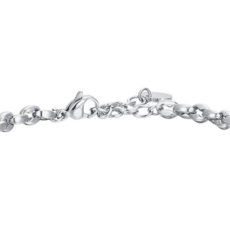 Luca Barra - Bracciale Uomo Tao - Acciaio - Smalto Nero