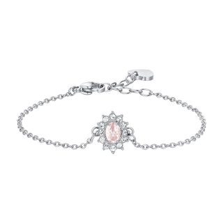 Luca Barra - Bracciale Donna Acciaio - Cristalli - Zircone Rosa