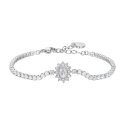 Luca Barra - Bracciale Tennis Donna - Acciaio - Cristalli Bianchi