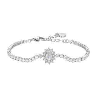 Luca Barra - Bracciale Tennis Donna - Acciaio - Cristalli Bianchi