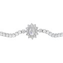 Luca Barra - Bracciale Tennis Donna - Acciaio - Cristalli Bianchi