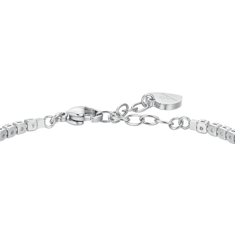 Luca Barra - Bracciale Tennis Donna - Acciaio - Cristalli Bianchi