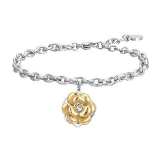Luca Barra - Bracciale Donna - Acciaio Ip Gold - Rosa Girevole