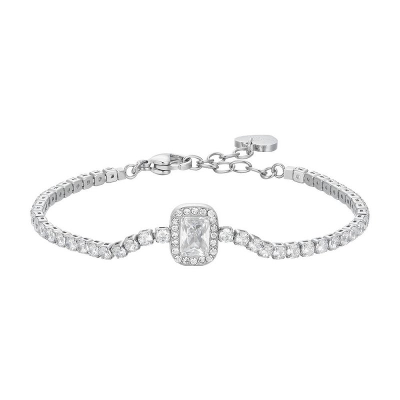 Luca Barra - Bracciale Tennis Donna - Acciaio - Cristalli - Zircone