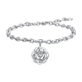 Luca Barra - Bracciale Donna Rosa - Acciaio - Cristallo Bianco