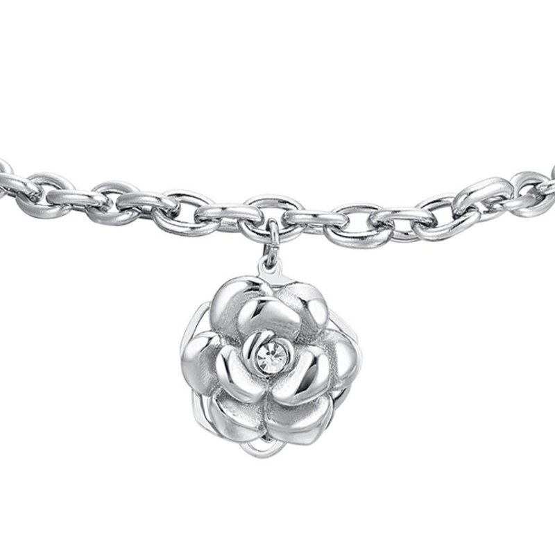 Luca Barra - Bracciale Donna Rosa - Acciaio - Cristallo Bianco
