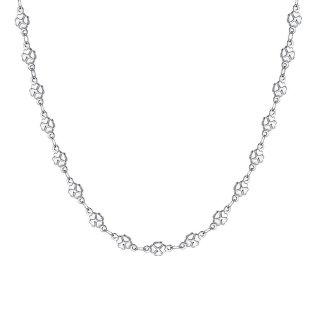 Luca Barra - Collana Donna Quadrifogli - Acciaio - Elegante